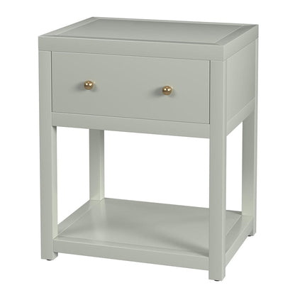 Butler Specialty Company - Nora 21 in. W Rectangular Wood 1 Drawer Small Nightstand w Lower Open Shelf, Sage Green - 5945480 view 1