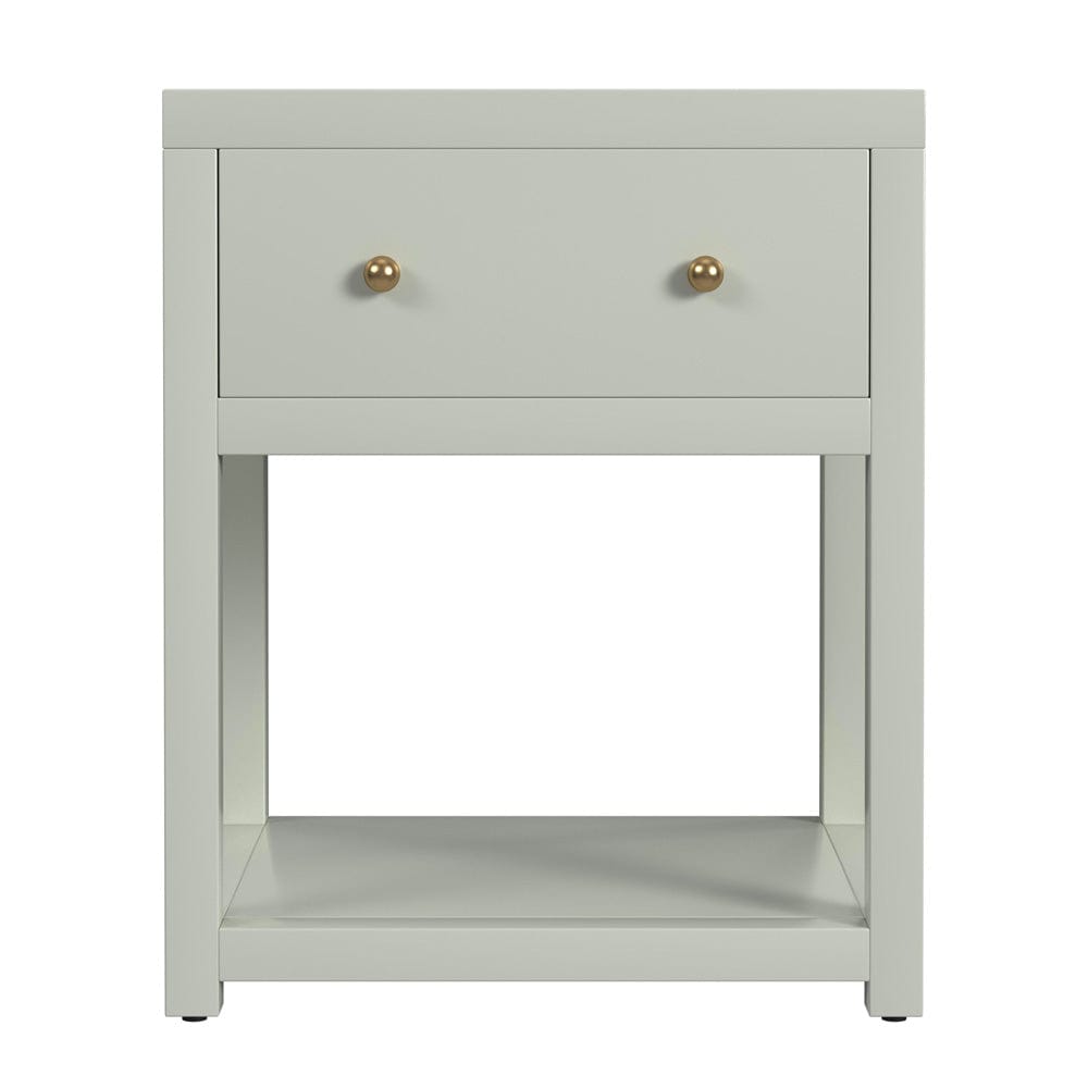 Butler Specialty Company - Nora 21 in. W Rectangular Wood 1 Drawer Small Nightstand w Lower Open Shelf, Sage Green - 5945480 view 2