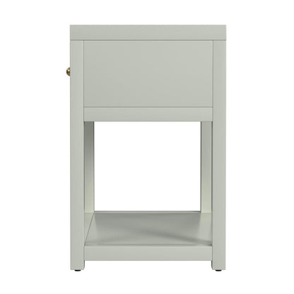 Butler Specialty Company - Nora 21 in. W Rectangular Wood 1 Drawer Small Nightstand w Lower Open Shelf, Sage Green - 5945480 view 3