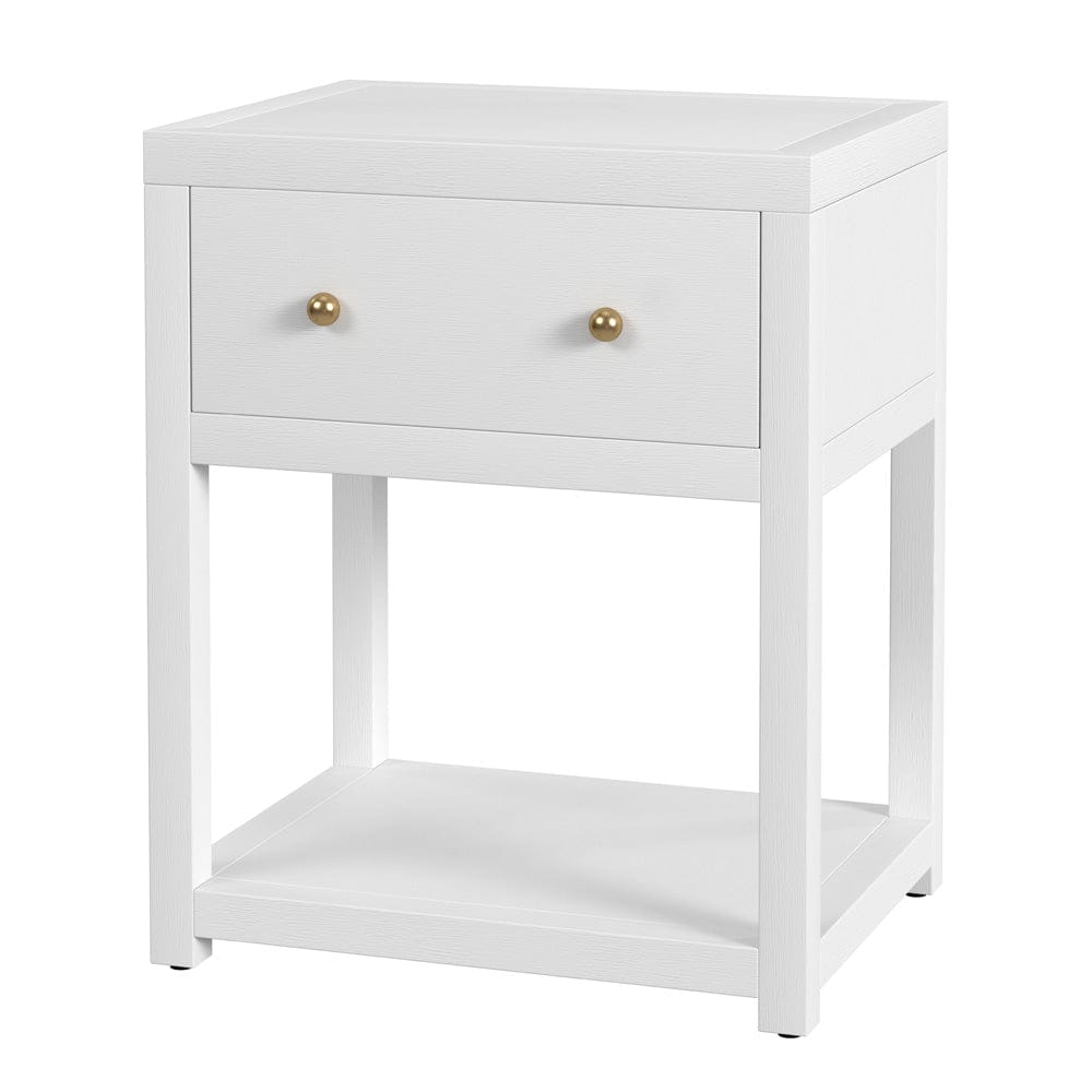 Butler Specialty Company - Nora 21 in. W Rectangular Wood 1 Drawer Small Nightstand w Lower Open Shelf, White - 5945477 view 1