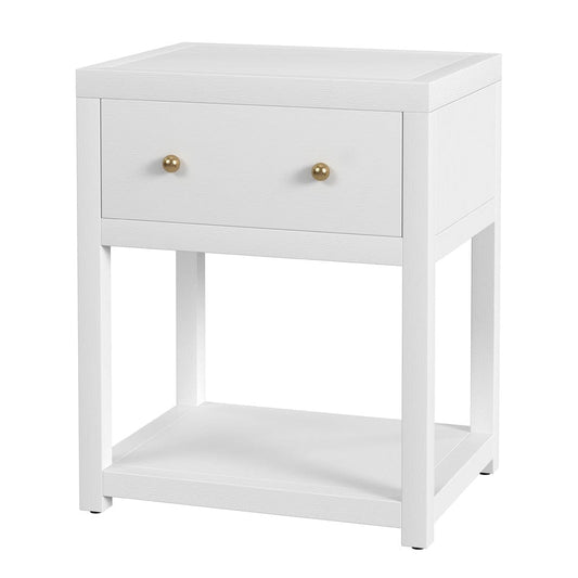 Butler Specialty Company - Nora 21 in. W Rectangular Wood 1 Drawer Small Nightstand w Lower Open Shelf, White - 5945477 view 1