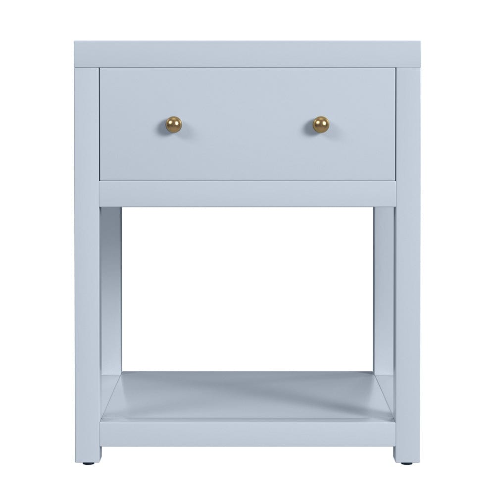Butler Specialty Company - Nora 21 in. W Rectangular Wood 1 Drawer Small Nightstand with Lower Open Shelf, Light Blue - 5945522 view 3