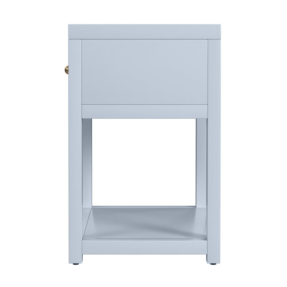 Butler Specialty Company - Nora 21 in. W Rectangular Wood 1 Drawer Small Nightstand with Lower Open Shelf, Light Blue - 5945522 view 4