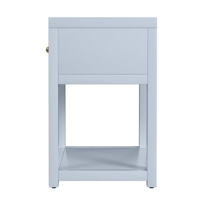 Butler Specialty Company - Nora 21 in. W Rectangular Wood 1 Drawer Small Nightstand with Lower Open Shelf, Light Blue - 5945522 view 4