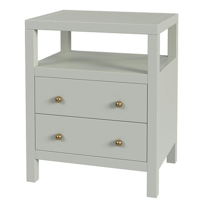 Butler Specialty Company - Nora 21 in. W Rectangular Wood 2 Drawer Nightstand w Open Shelf, Green - 5734480 View 1