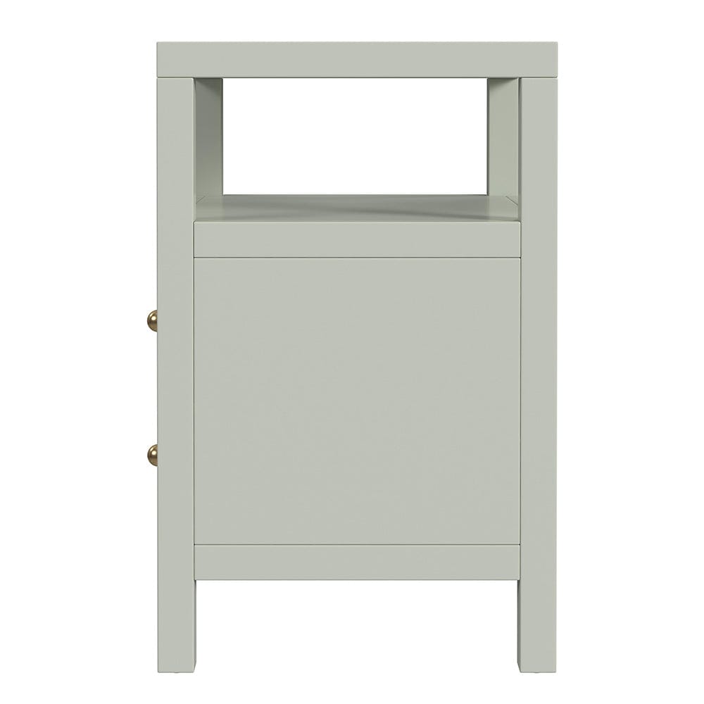 Butler Specialty Company - Nora 21 in. W Rectangular Wood 2 Drawer Nightstand w Open Shelf, Green - 5734480 View 3