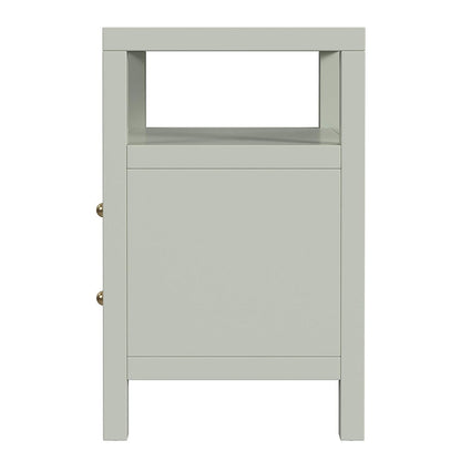 Butler Specialty Company - Nora 21 in. W Rectangular Wood 2 Drawer Nightstand w Open Shelf, Green - 5734480 View 3