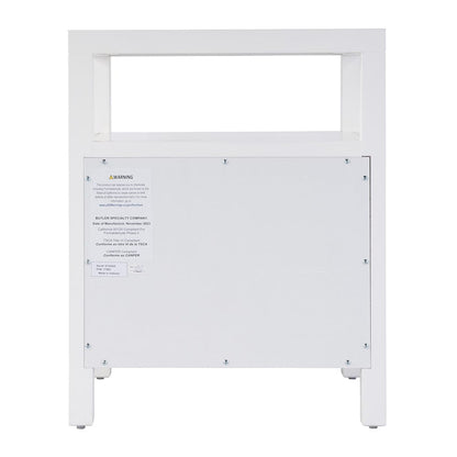 Butler Specialty Company - Nora 21 in. W Rectangular Wood 2 Drawer Nightstand w Open Shelf, White - 5734304 View 4
