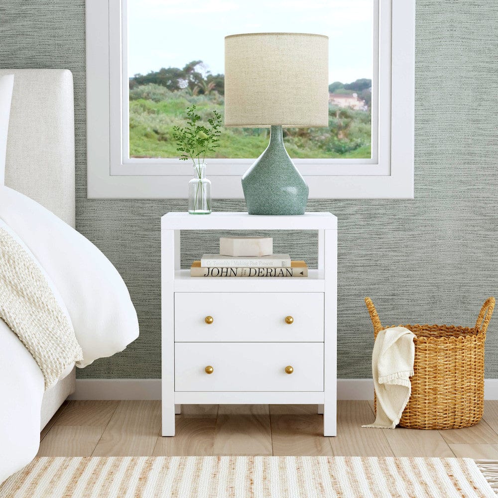 Butler Specialty Company - Nora 21 in. W Rectangular Wood 2 Drawer Nightstand w Open Shelf, White - 5734304 view 7