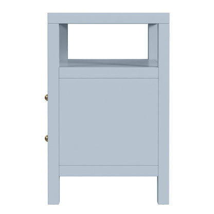 Butler Specialty Company - Nora 21 in. W Rectangular Wood 2 Drawer Nightstand with Open Shelf, Light Blue - 5734522 view 4