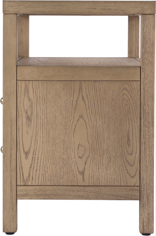 Butler Specialty Company - Nora 21 in. W Rectangular Wood 2 Drawer Nightstand with Open Shelf, Light Brown - 5734492 view 3