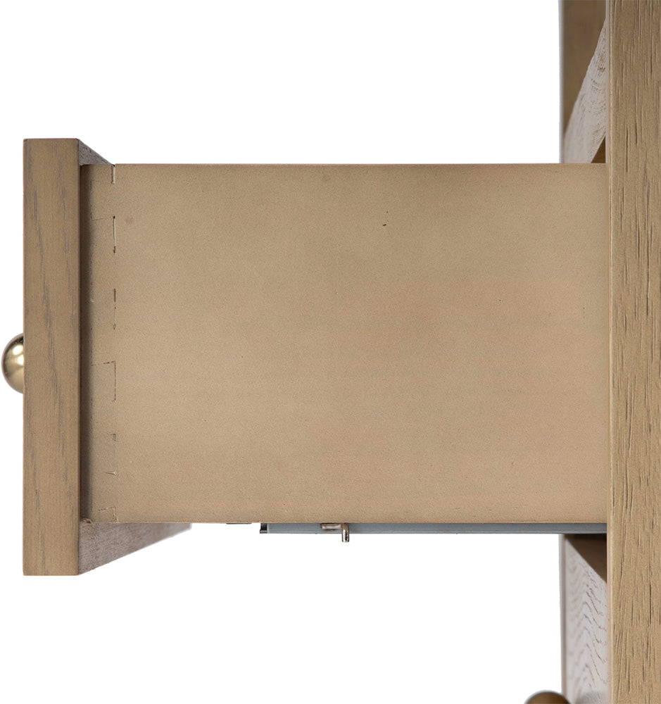 Butler Specialty Company - Nora 21 in. W Rectangular Wood 2 Drawer Nightstand with Open Shelf, Light Brown - 5734492 view 6