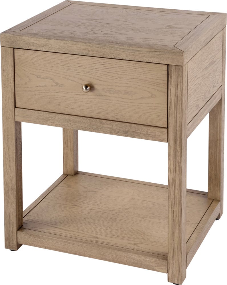 Butler Specialty Company Nora 21 in. W Wood 1 Drawer Small Nightstand with Shelf  - Light Brown - 5945492 view 1