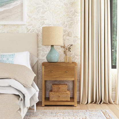 Butler Specialty Company - Nora 21 in. W Wood 1 Drawer Small Nightstand with Shelf - Natural - 5945452 view 8