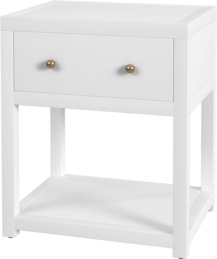 Butler Specialty Company - Nora 21 in. W Wood 1 Drawer Small Nightstand with Shelf  - Smooth White - 5945304 view 1