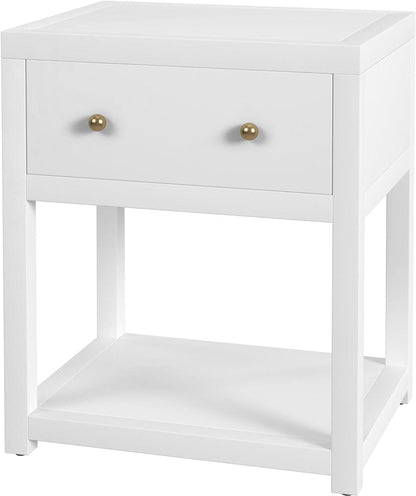 Butler Specialty Company - Nora 21 in. W Wood 1 Drawer Small Nightstand with Shelf  - Smooth White - 5945304 view 1