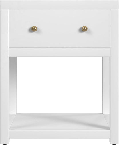 Butler Specialty Company - Nora 21 in. W Wood 1 Drawer Small Nightstand with Shelf  - Smooth White - 5945304 view 2