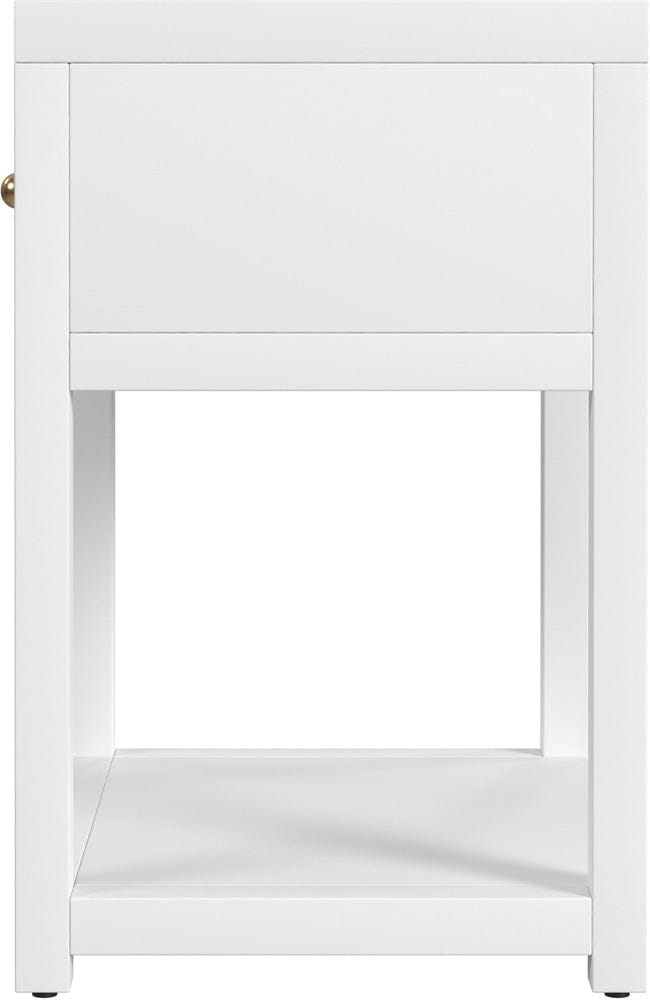 Butler Specialty Company - Nora 21 in. W Wood 1 Drawer Small Nightstand with Shelf  - Smooth White - 5945304 view 4