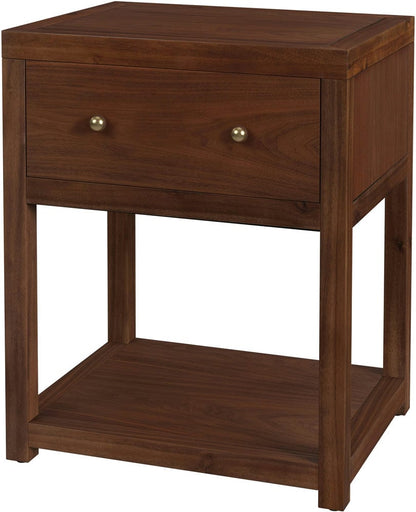 Butler Specialty Company - Nora 21 in. W Wood 1 Drawer Small Nightstand with Shelf  - Walnut - 5945489 view 1