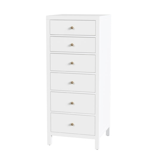 Butler Specialty Company - Nora 22 in. W Rectangular Wood 6 Drawer Lingerie Chest, Smooth White - 5942304 view 1