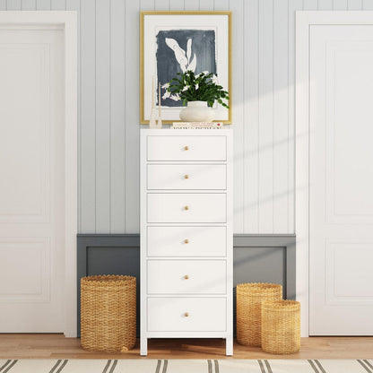 Butler Specialty Company - Nora 22 in. W Rectangular Wood 6 Drawer Lingerie Chest, Smooth White - 5942304 view 5