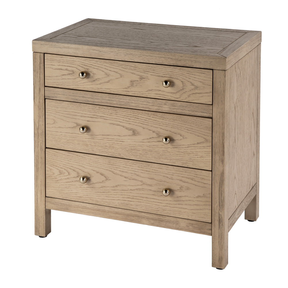 Butler Specialty Company - Nora 25 in. W Rectangular Wood 3 Drawer Nightstand, Light Brown - 5848492 view 1
