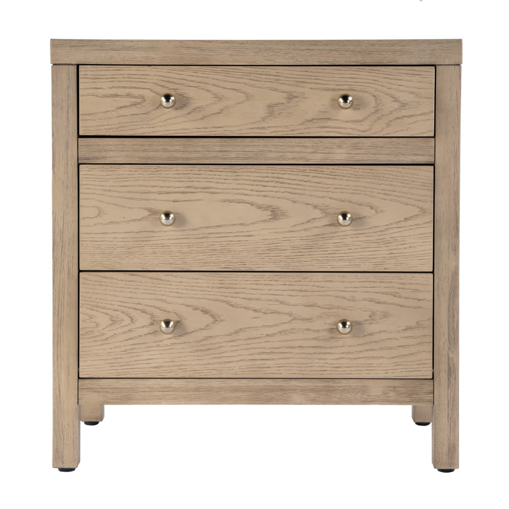Butler Specialty Company - Nora 25 in. W Rectangular Wood 3 Drawer Nightstand, Light Brown - 5848492 view 2