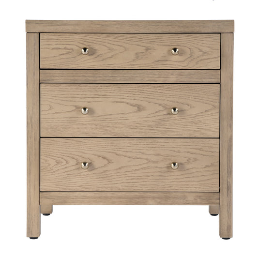 Butler Specialty Company - Nora 25 in. W Rectangular Wood 3 Drawer Nightstand, Light Brown - 5848492 view 2