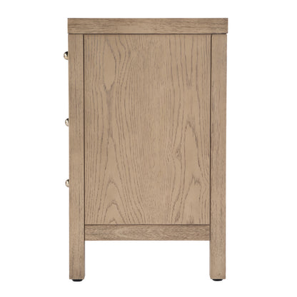 Butler Specialty Company - Nora 25 in. W Rectangular Wood 3 Drawer Nightstand, Light Brown - 5848492 view 3