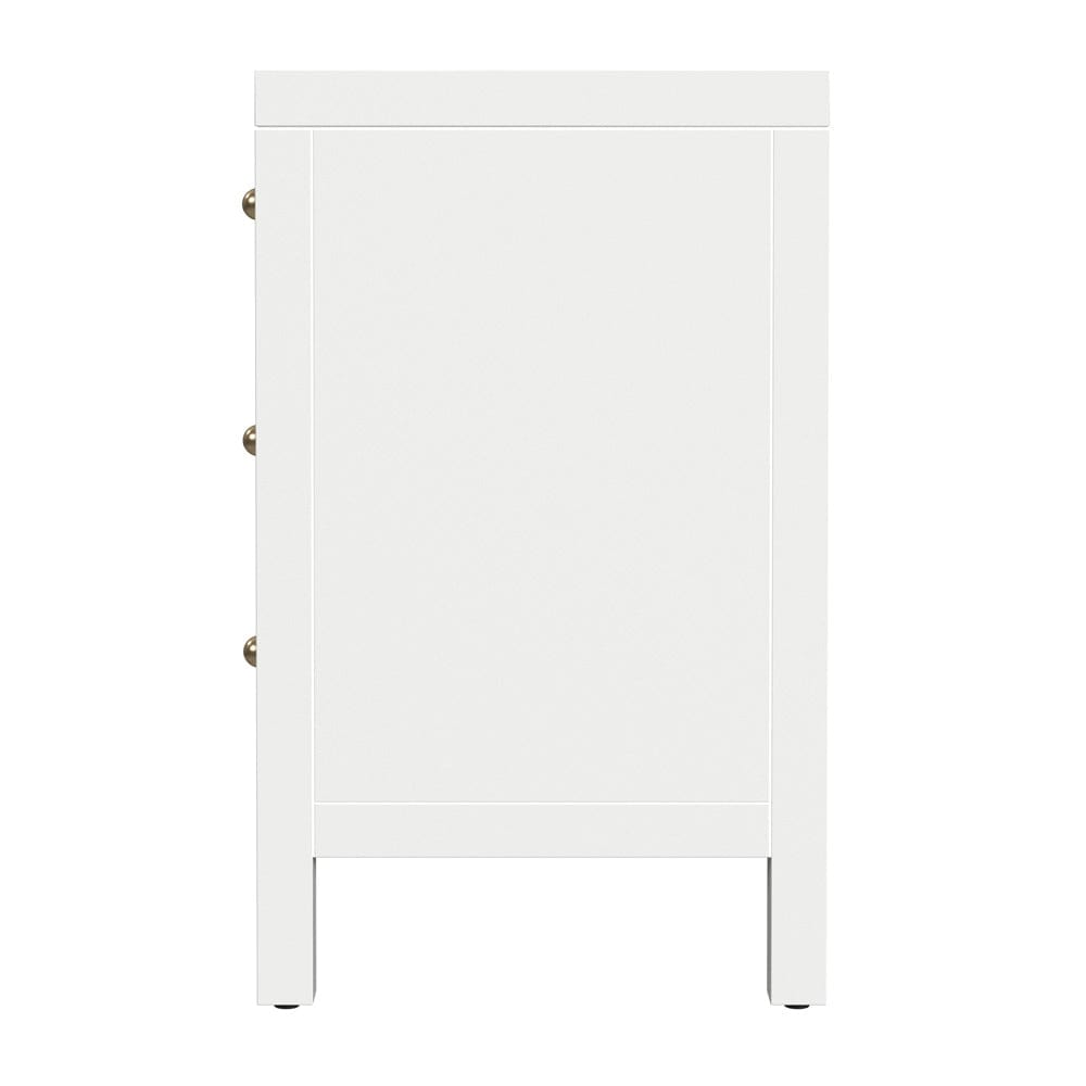 Butler Specialty Company - Nora 25 in. W Rectangular Wood 3 Drawer Nightstand, Smooth White - 5848304 view 3