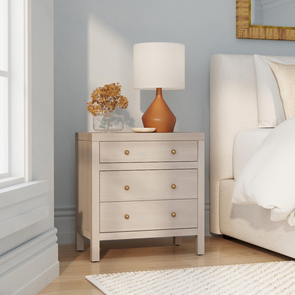 Butler Specialty Company - Nora 25 in. W Rectangular Wood 3 Drawer Nightstand - Taupe - 5848450 view 8