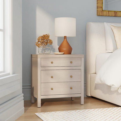 Butler Specialty Company - Nora 25 in. W Rectangular Wood 3 Drawer Nightstand - Taupe - 5848450 view 8