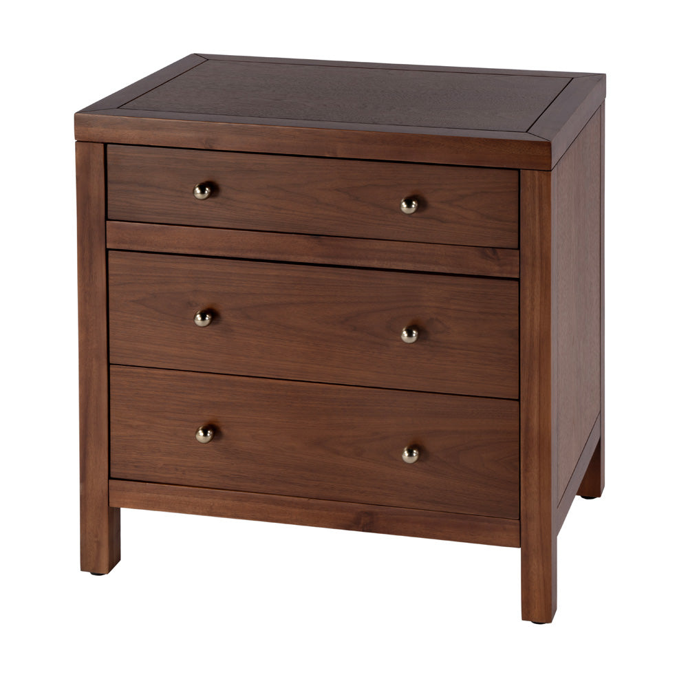 Butler Specialty Company - Nora 25 in. W Rectangular Wood 3 Drawer Nightstand, Walnut - 5848489 view 1