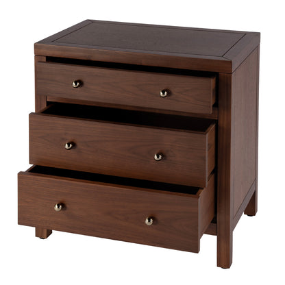 Butler Specialty Company - Nora 25 in. W Rectangular Wood 3 Drawer Nightstand, Walnut - 5848489 view 4