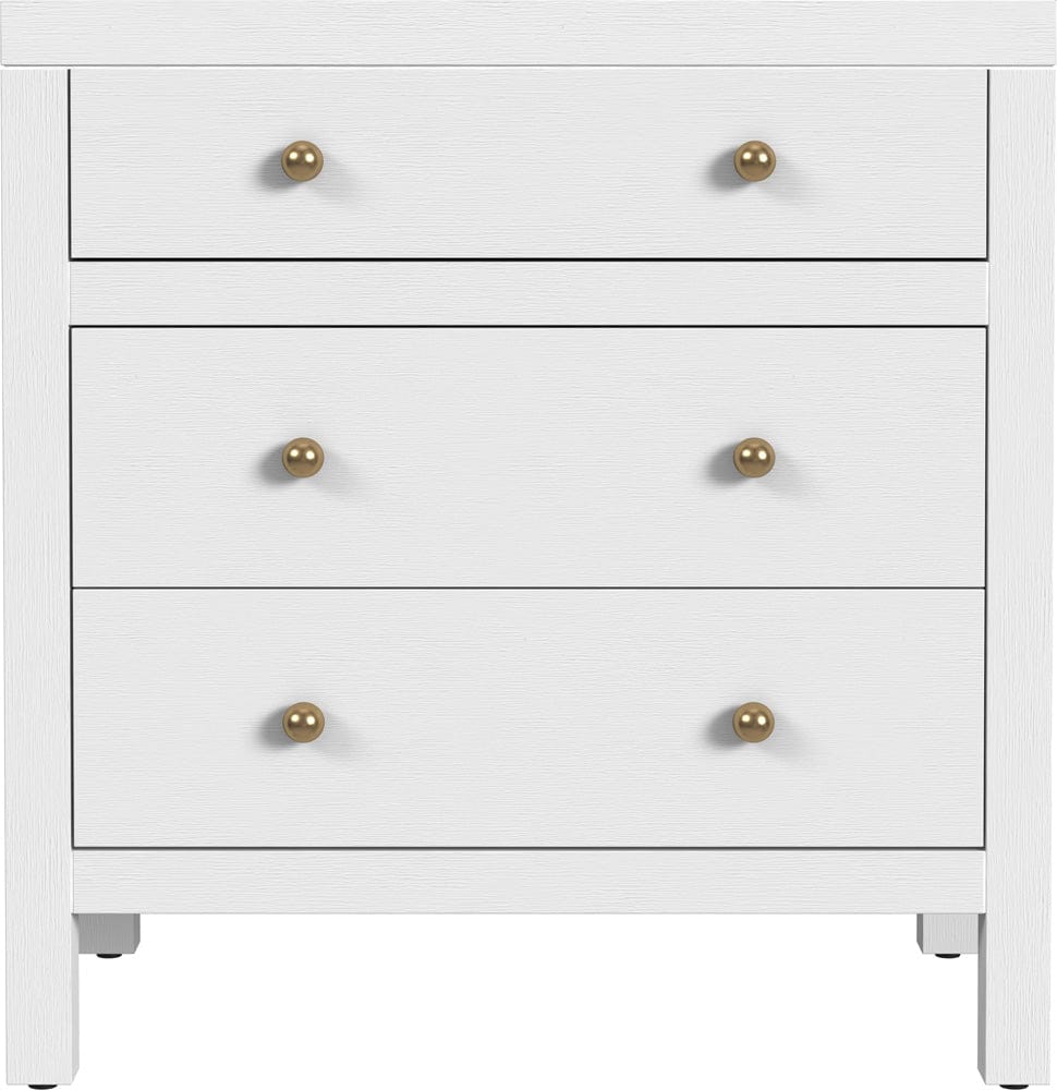 Butler Specialty Company Nora 25 in. W Rectangular Wood 3 Drawer Nightstand  - White - 5848477 view 2
