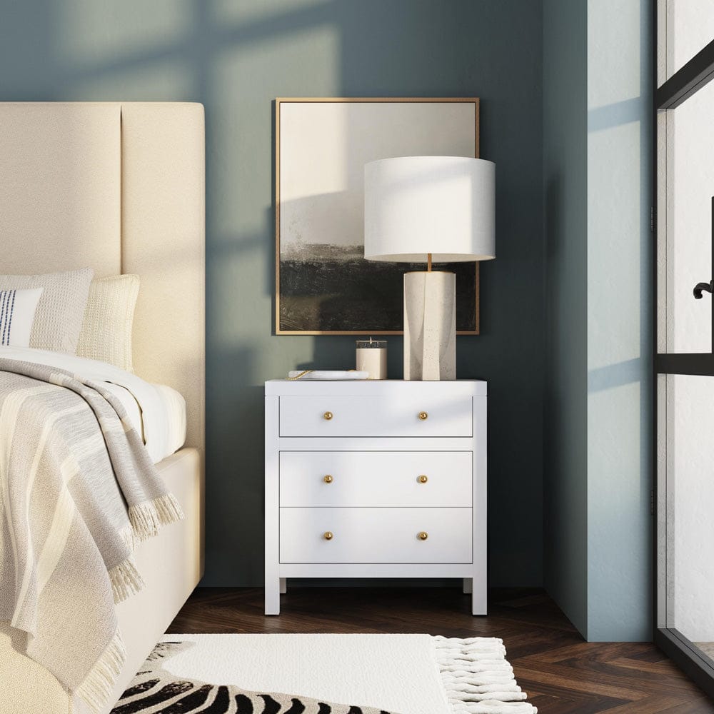 Butler Specialty Company Nora 25 in. W Rectangular Wood 3 Drawer Nightstand  - White - 5848477 view 7