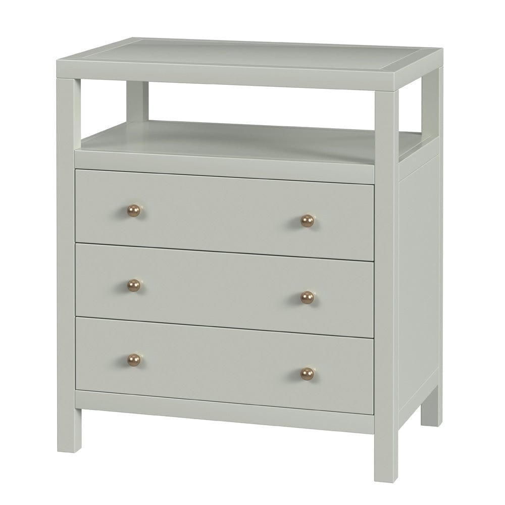 Butler Specialty Company - Nora 27 in. W Rectangular Wood 3 Drawer Tall Nightstand w Open Shelf on Top, Sage Green - 5941480 view 1