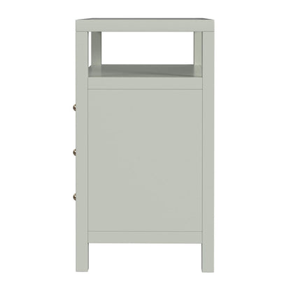 Butler Specialty Company - Nora 27 in. W Rectangular Wood 3 Drawer Tall Nightstand w Open Shelf on Top, Sage Green - 5941480 view 3