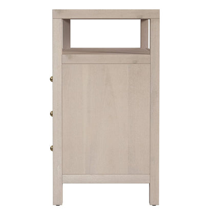 Butler Specialty Company - Nora 27 in. W Rectangular Wood 3 Drawer Tall Nightstand w Open Shelf on Top, Taupe - 5941450 View 3