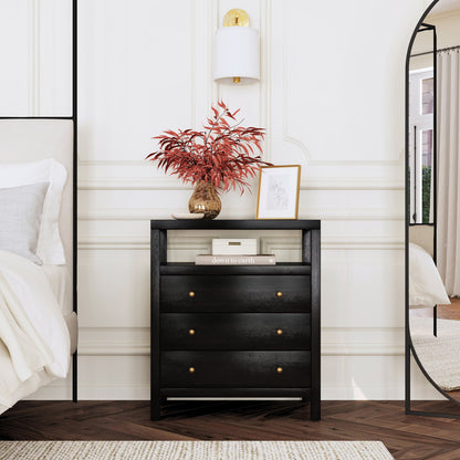 Butler Specialty Company Nora 27 in. W Wood 3 Drawer Tall Nightstand with Shelf  - Coffee - 5941451 view 7