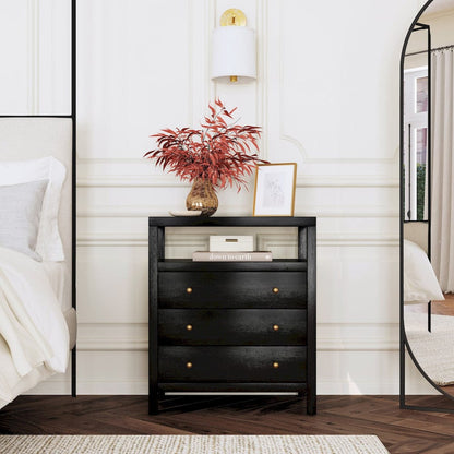 Butler Specialty Company - Nora 27 in. W Wood 3 Drawer Tall Nightstand with Shelf - Coffee - 5941451 view 8