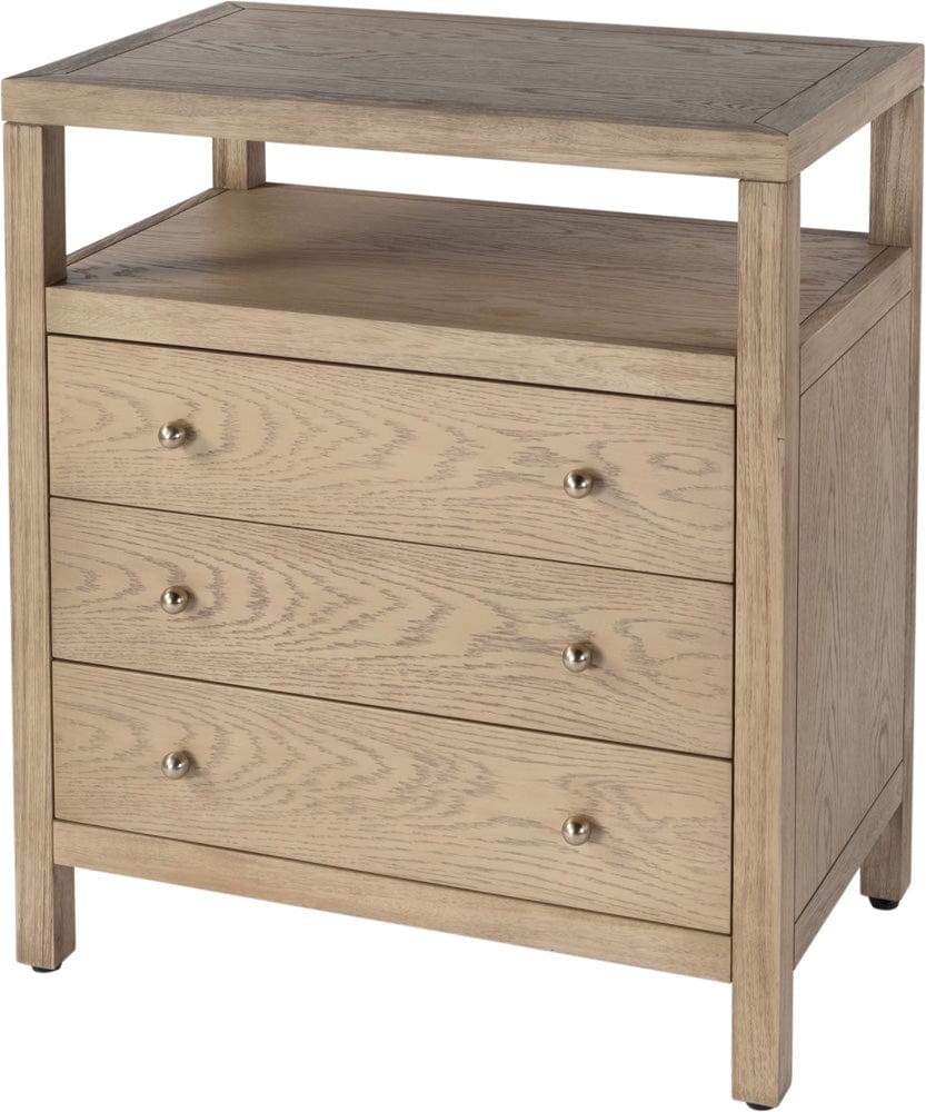Butler Specialty Company Nora 27 in. W Wood 3 Drawer Tall Nightstand with Shelf  - Light Brown - 5941492 view 1