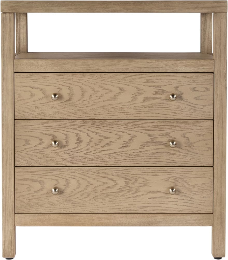 Butler Specialty Company Nora 27 in. W Wood 3 Drawer Tall Nightstand with Shelf  - Light Brown - 5941492 view 2