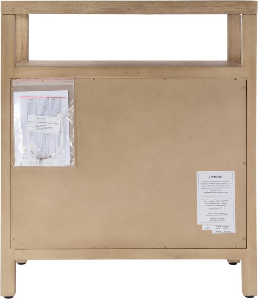 Butler Specialty Company Nora 27 in. W Wood 3 Drawer Tall Nightstand with Shelf  - Light Brown - 5941492 view 5