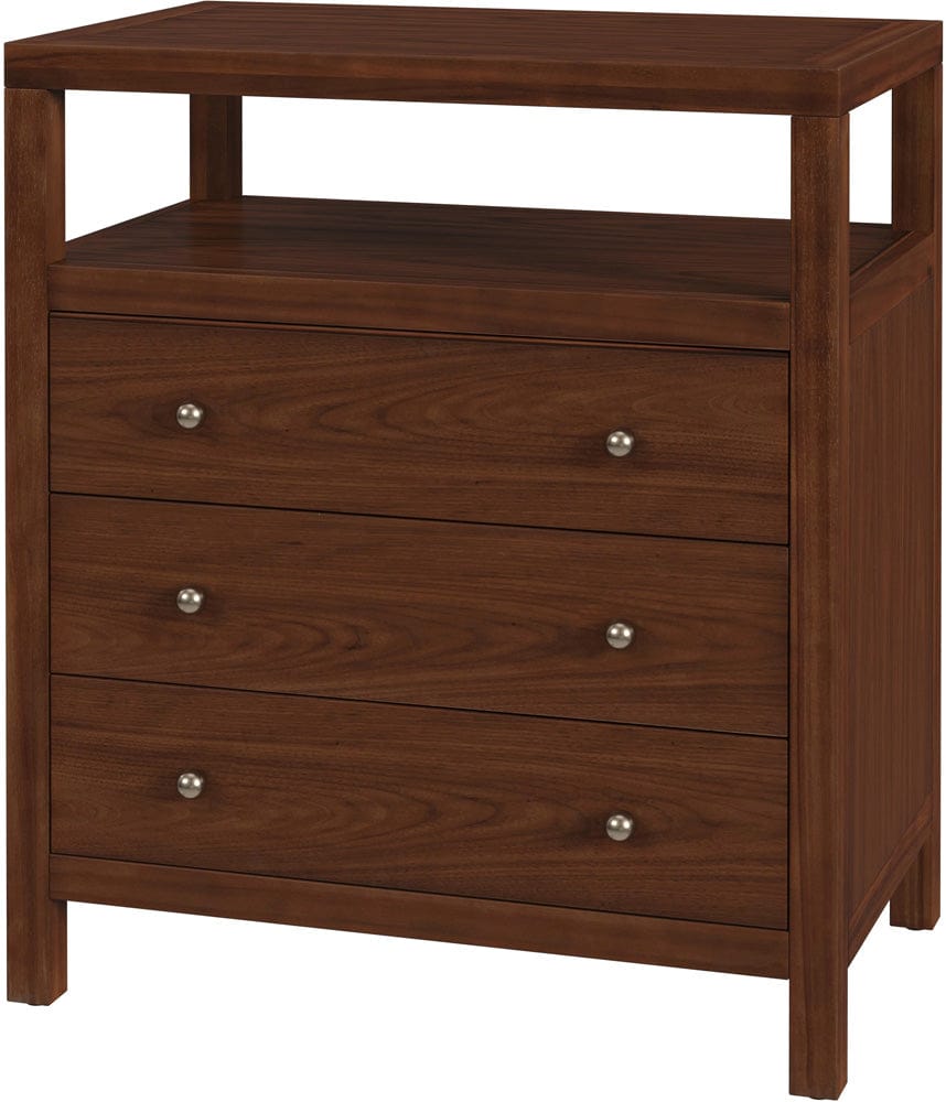 Butler Specialty Company Nora 27 in. W Wood 3 Drawer Tall Nightstand with Shelf  - Medium Brown - 5941489 view 1