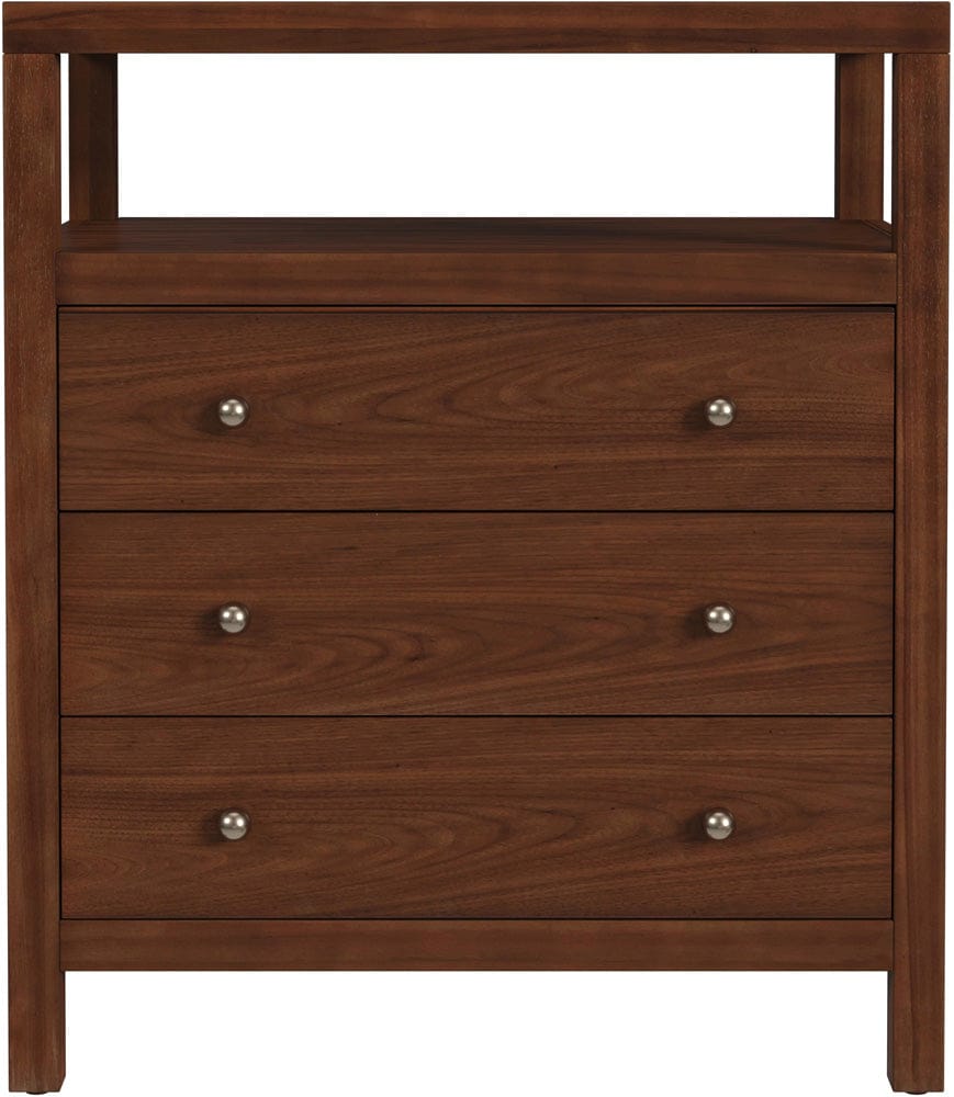 Butler Specialty Company Nora 27 in. W Wood 3 Drawer Tall Nightstand with Shelf  - Medium Brown - 5941489 view 2