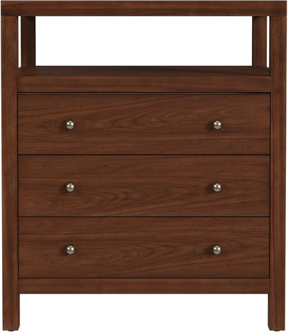Butler Specialty Company Nora 27 in. W Wood 3 Drawer Tall Nightstand with Shelf  - Medium Brown - 5941489 view 2