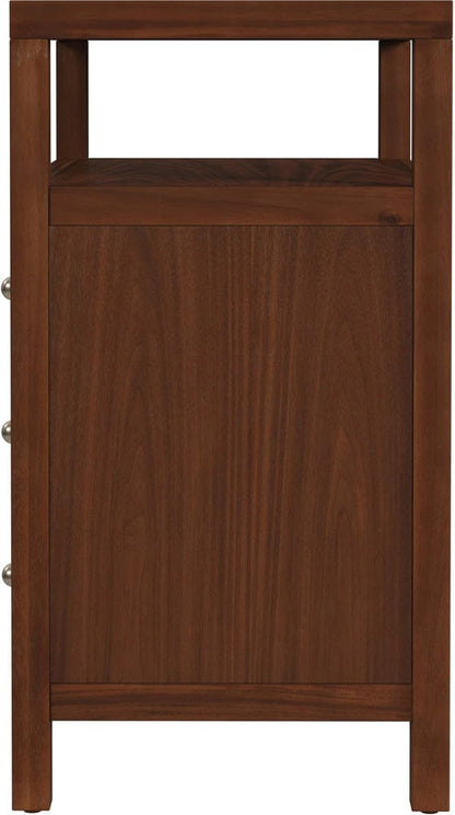 Butler Specialty Company Nora 27 in. W Wood 3 Drawer Tall Nightstand with Shelf  - Medium Brown - 5941489 view 4