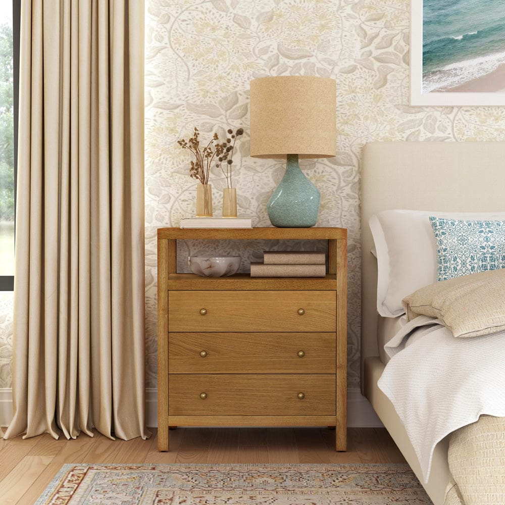 Butler Specialty Company Nora 27 in. W Wood 3 Drawer Tall Nightstand with Shelf  - Natural - 5941452 view 7