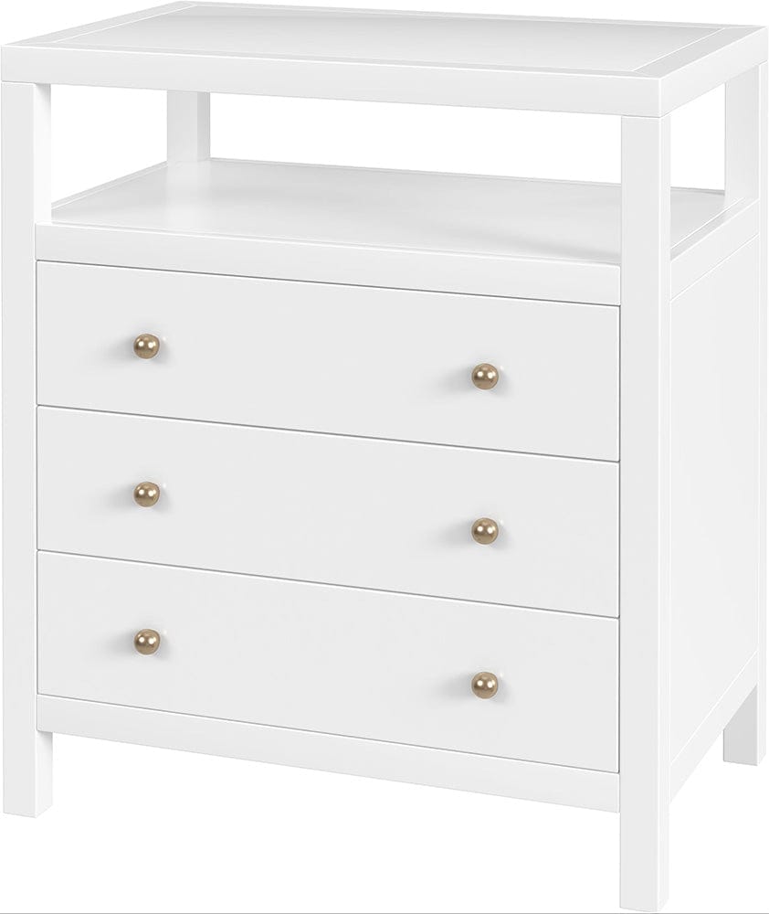 Butler Specialty Company Nora 27 in. W Wood 3 Drawer Tall Nightstand with Shelf  - White - 5941304 view 1